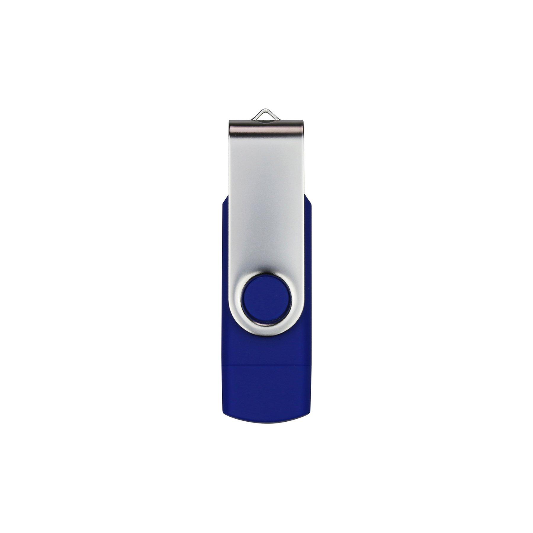 Office 1 USB флаш памет Swivel, USB 3.0, 16 GB, Type-C OTG, синя