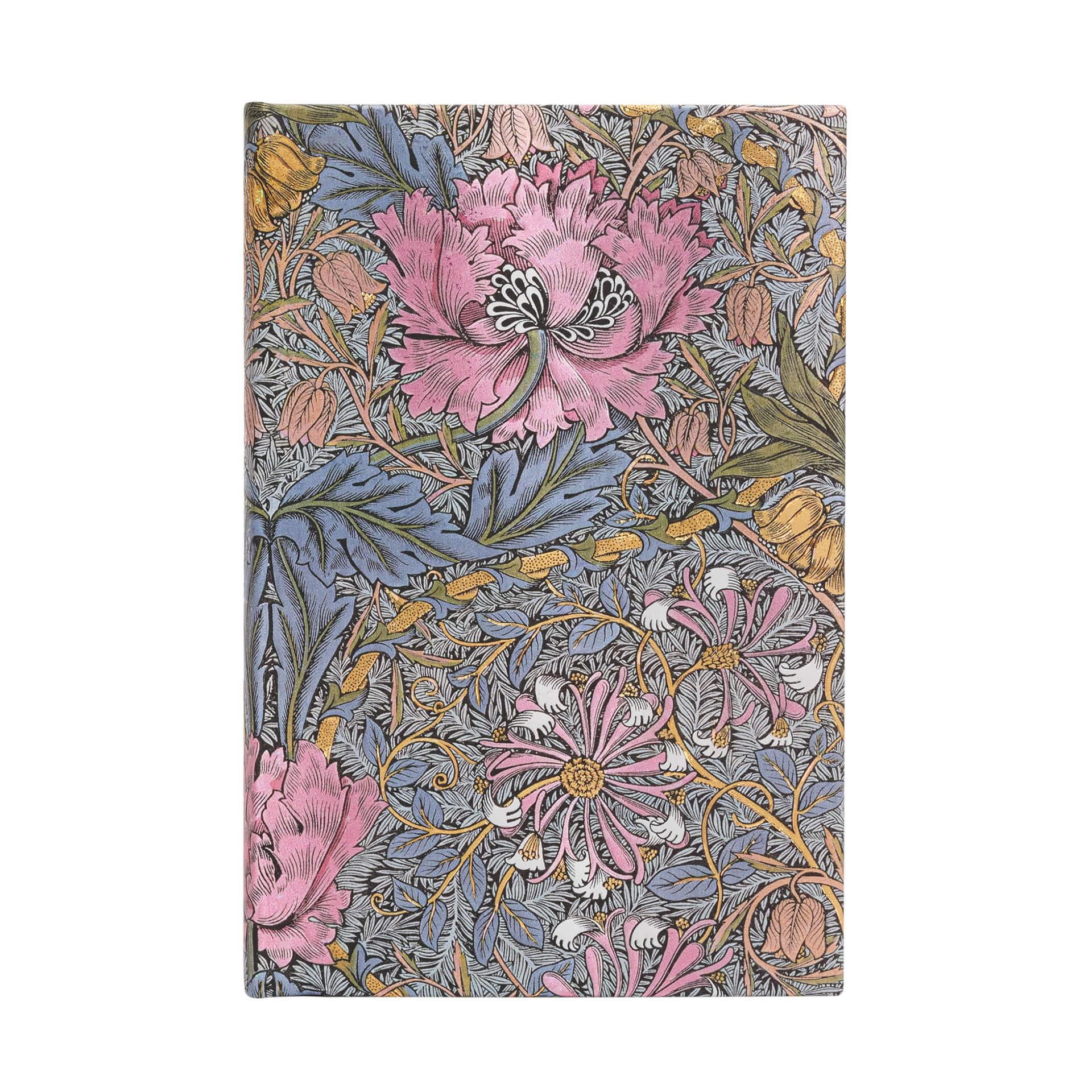 Paperblanks Тефтер William Morris, Mini, широки редове, твърда корица, 88 листа