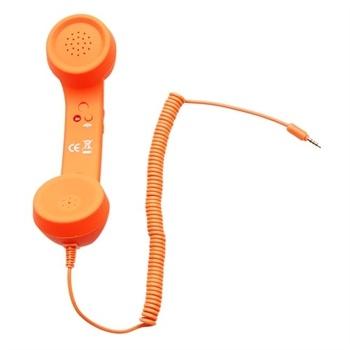 Ретро слушалка с микрофон и спийкър за iPhone и мобилни телефони - Coco Retro Phone Handset (оранжева) | JAR Computers Ретро слушалка с микрофон и спийкър за iPhone и мобилни телефони - Coco Retro Phone Handset (оранжева)