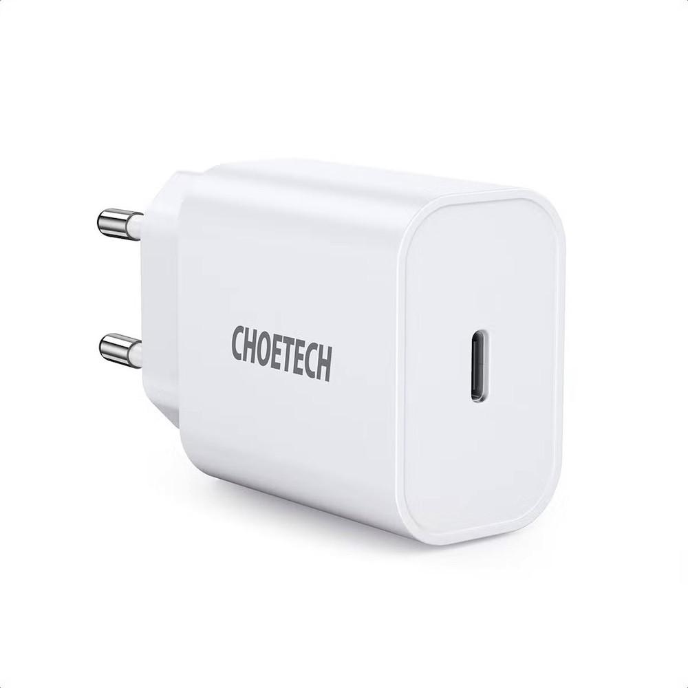 Захранване за ел. мрежа 20W с USB-C изход и технология за бързо зареждане (бял) - Choetech Wall Charger USB-C 20W PD (bulk) | JAR Computers Захранване за ел. мрежа 20W с USB-C изход и технология за бързо зареждане (бял) - Choetech Wall Charger USB-C 20W PD (bulk)