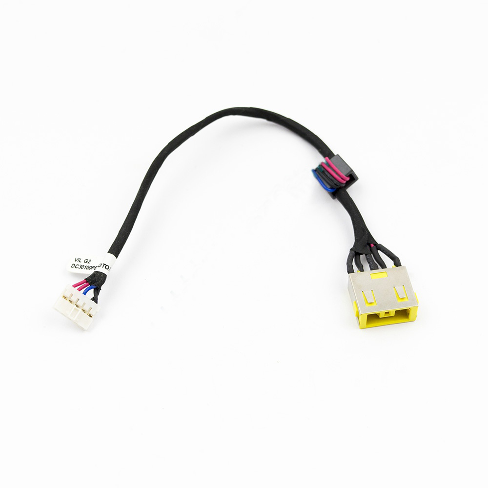 Букса за лаптоп (DC Power Jack) PJ608 Lenovo G505 G500 Square Tip With Cable / Правоъгълна букса с Кабел - 14.5cm