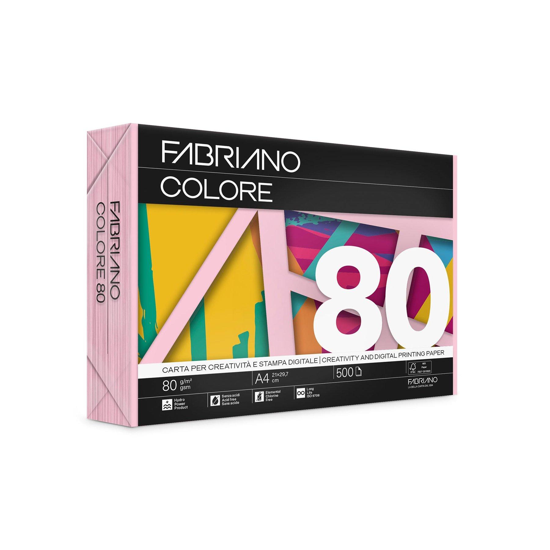 Fabriano Копирна хартия Colore, A4, 80 g/m2, розова, 500 листа