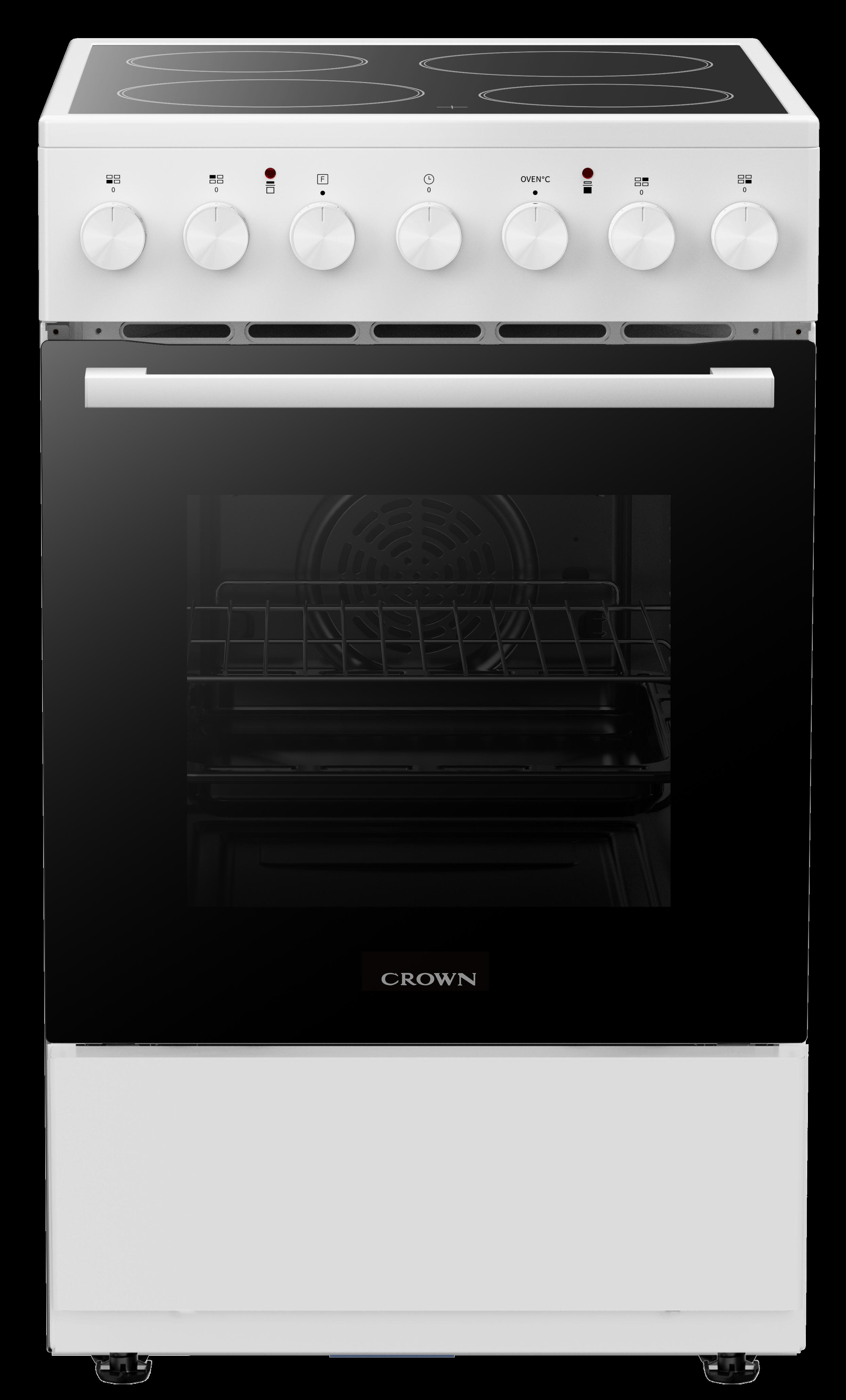 Готварска печка (ток) Crown CEC50M8W , Бял , Керамични