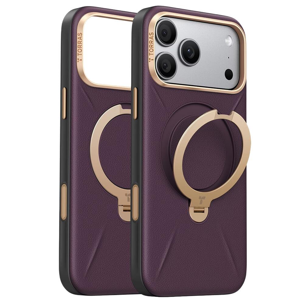 Кожен кейс с MagSafe и вградена поставка за iPhone 18 Pro Max, iPhone 17 Pro Max - Torras Ostand Q3 VegSkin MagSafe Case (purple) | JAR Computers Кожен кейс с MagSafe и вградена поставка за iPhone 18 Pro Max, iPhone 17 Pro Max - Torras Ostand Q3 VegSkin MagSafe Case (purple)