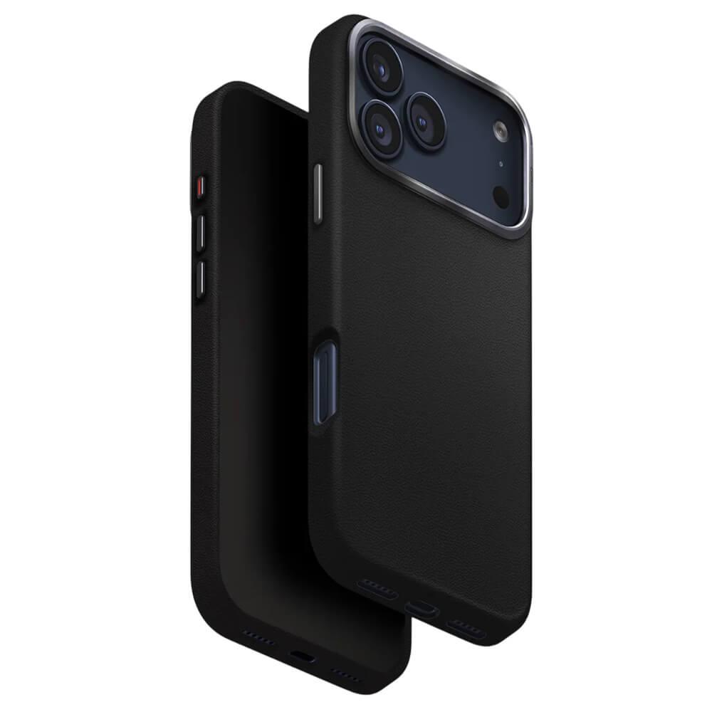 Кожен кейс с MagSafe за iPhone 17 Pro - Uniq Lyden Leatherette Magnetic Case (черен) | JAR Computers Кожен кейс с MagSafe за iPhone 17 Pro - Uniq Lyden Leatherette Magnetic Case (черен)