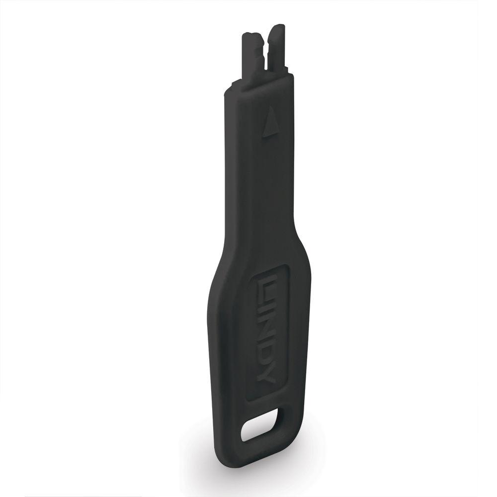 LINDY LNY-47890 :: RJ45 порт блокер, ключ, черен