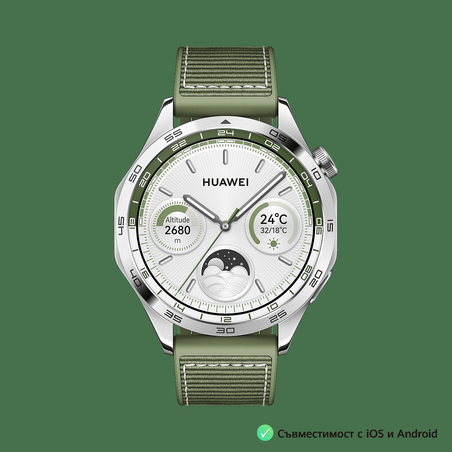 Смарт часовник Huawei WATCH GT 4 Phoinix GREEN 46mm B19W 55020BGV , 1.43