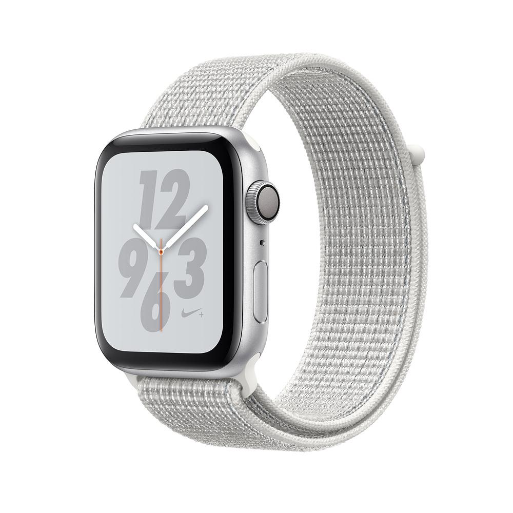 Умен часовник от Apple - Apple Watch Nike+ Series 4, 40mm Silver Aluminum Case with Summit White Nike Sport Loop, GPS | JAR Computers Умен часовник от Apple - Apple Watch Nike+ Series 4, 40mm Silver Aluminum Case with Summit White Nike Sport Loop, GPS
