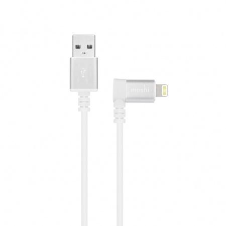 USB кабел за iPhone, iPad, iPod и всички устройства с Lightning конектор (150 см) - Moshi Lightning to USB Cable 90 degrees (бял) | JAR Computers USB кабел за iPhone, iPad, iPod и всички устройства с Lightning конектор (150 см) - Moshi Lightning to USB Cable 90 degrees (бял)