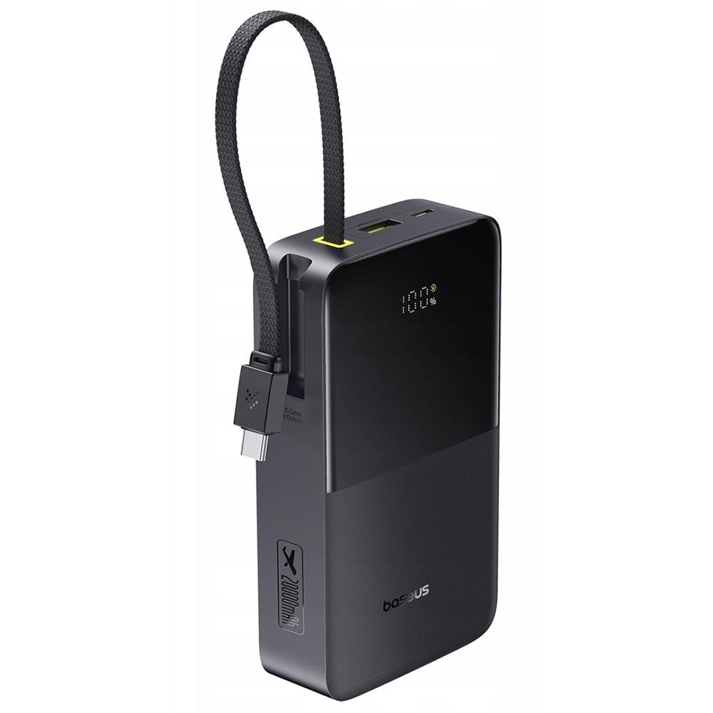 Външна батерия 10000 mAh с вграден USB-C кабел и 1xUSB-C, 1xUSB-A портове - Baseus EnerFill FC51 Bipow 2 Pro Digital Display Power Bank With USB-C Cable 22.5W 20000mAh (черен) | JAR Computers Външна батерия 10000 mAh с вграден USB-C кабел и 1xUSB-C, 1xUSB-A портове - Baseus EnerFill FC51 Bipow 2 Pro Digital Display Power Bank With USB-C Cable 22.5W 20000mAh (черен)