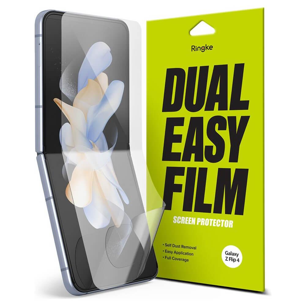 2 броя защитно покритие за дисплея на Samsung Galaxy Z Flip 4 - Ringke Dual Easy Film 2x Screen Protector (прозрачен) | JAR Computers 2 броя защитно покритие за дисплея на Samsung Galaxy Z Flip 4 - Ringke Dual Easy Film 2x Screen Protector (прозрачен)