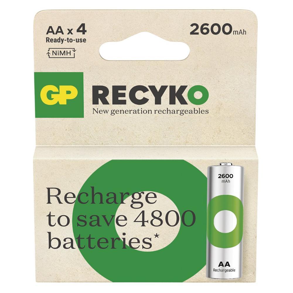 GP ReCyko 2600mAh rechargeable batteries AA / R6 Ni-MH (GPB20440) | JAR Computers GP ReCyko 2600mAh rechargeable batteries AA / R6 Ni-MH (GPB20440)