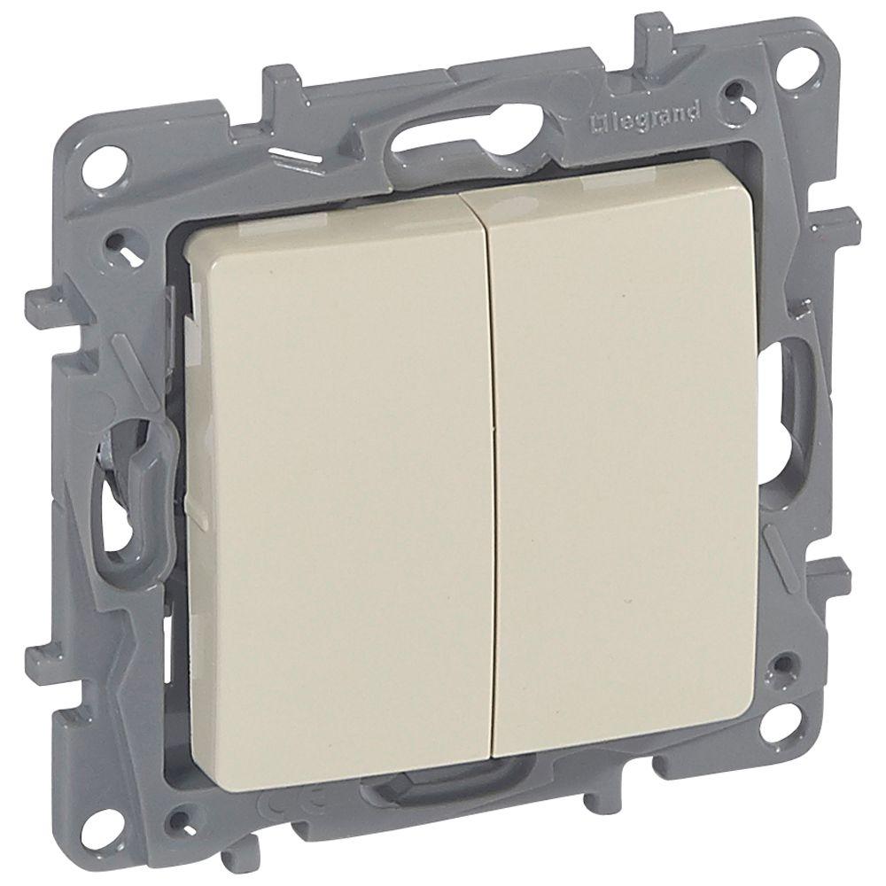 Ключ сериен девиаторен 10A Крем /до изчерпване/ - Legrand Niloe 664602 | JAR Computers Ключ сериен девиаторен 10A Крем /до изчерпване/ - Legrand Niloe 664602