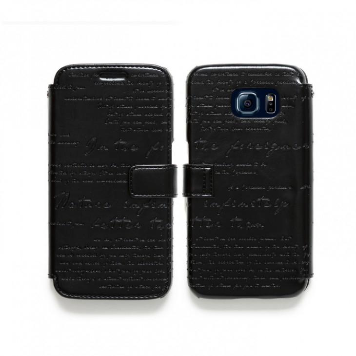 Кожен калъф тип портфейл за Samsung Galaxy S6 - Zenus Masstige Lettering Diary Case (черен) | JAR Computers Кожен калъф тип портфейл за Samsung Galaxy S6 - Zenus Masstige Lettering Diary Case (черен)