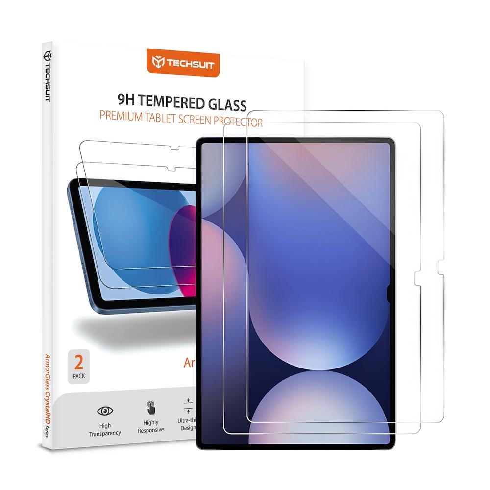 Комплект 2 броя калени стъклени защитни покрития за дисплея на Samsung Galaxy Tab S10 Plus, Tab S9 Plus, Tab S9 FE Plus - Techsuit ArmorGlass CrystalHD Tempered Glass Screen Protector 2 Pack (прозрачен) | JAR Computers Комплект 2 броя калени стъклени защитни покрития за дисплея на Samsung Galaxy Tab S10 Plus, Tab S9 Plus, Tab S9 FE Plus - Techsuit ArmorGlass CrystalHD Tempered Glass Screen Protector 2 Pack (прозрачен)
