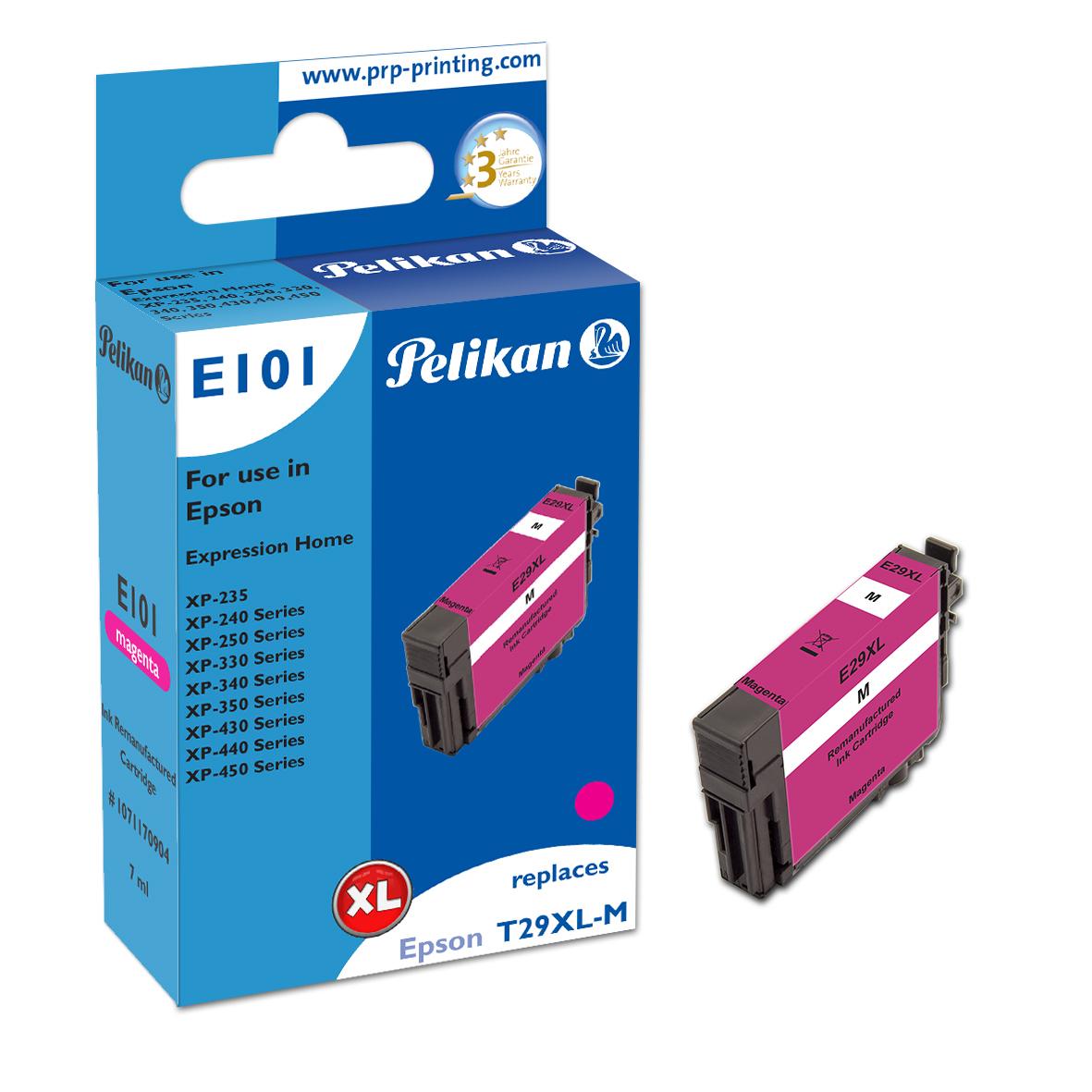 Pelikan E101 глава и патрон за мастиленоструен принтер 1 броя Съвместим Висок (XL) добив Пурпурен | JAR Computers Pelikan E101 глава и патрон за мастиленоструен принтер 1 броя Съвместим Висок (XL) добив Пурпурен