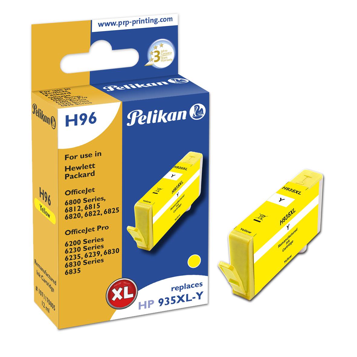 Pelikan H96 Yellow глава и патрон за мастиленоструен принтер 1 броя Съвместим Висок (XL) добив Жълт | JAR Computers Pelikan H96 Yellow глава и патрон за мастиленоструен принтер 1 броя Съвместим Висок (XL) добив Жълт