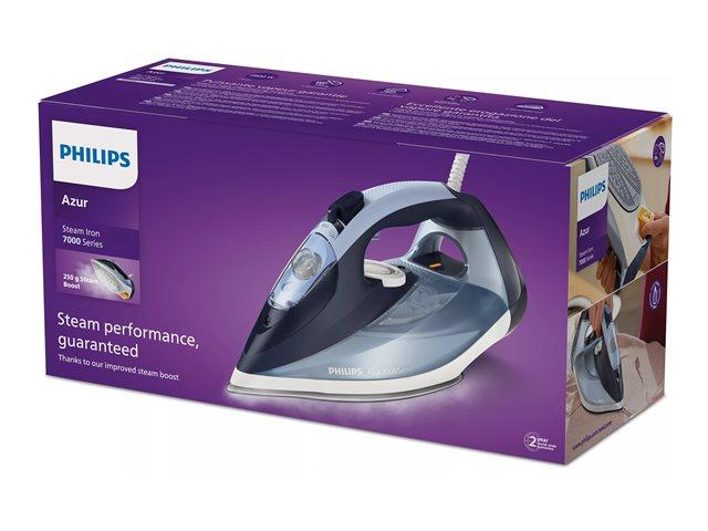 PHILIPS Steam iron Series 7000 50g/min 250g steam boost Ceramic soleplate 2800W SteamGlide Plus blue