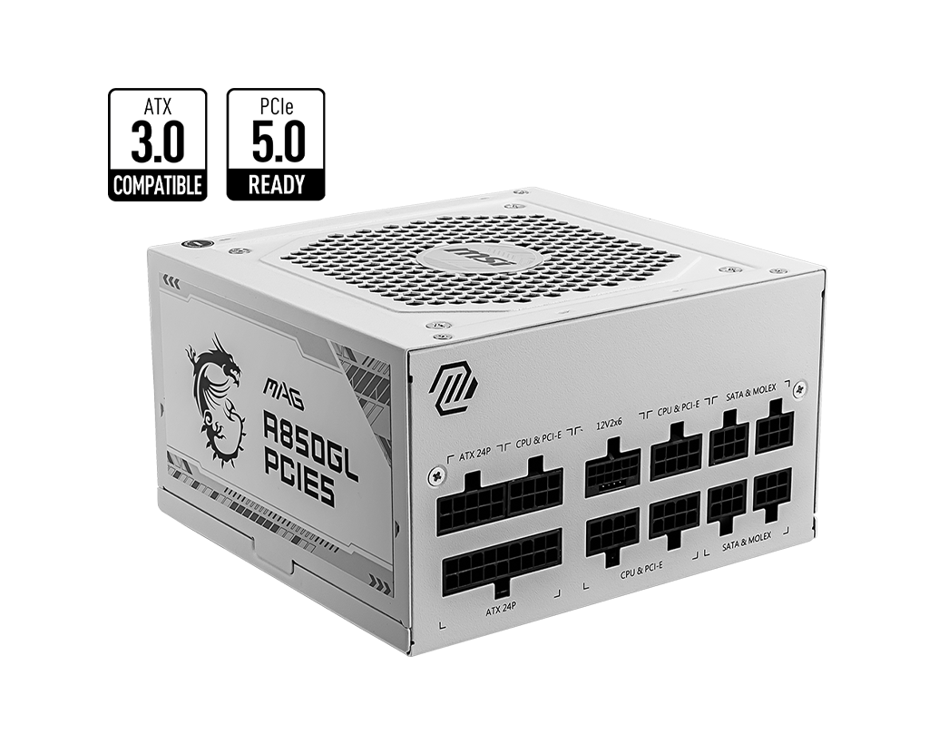 PSU MSI MPG A850GL PCIE5 WHITE