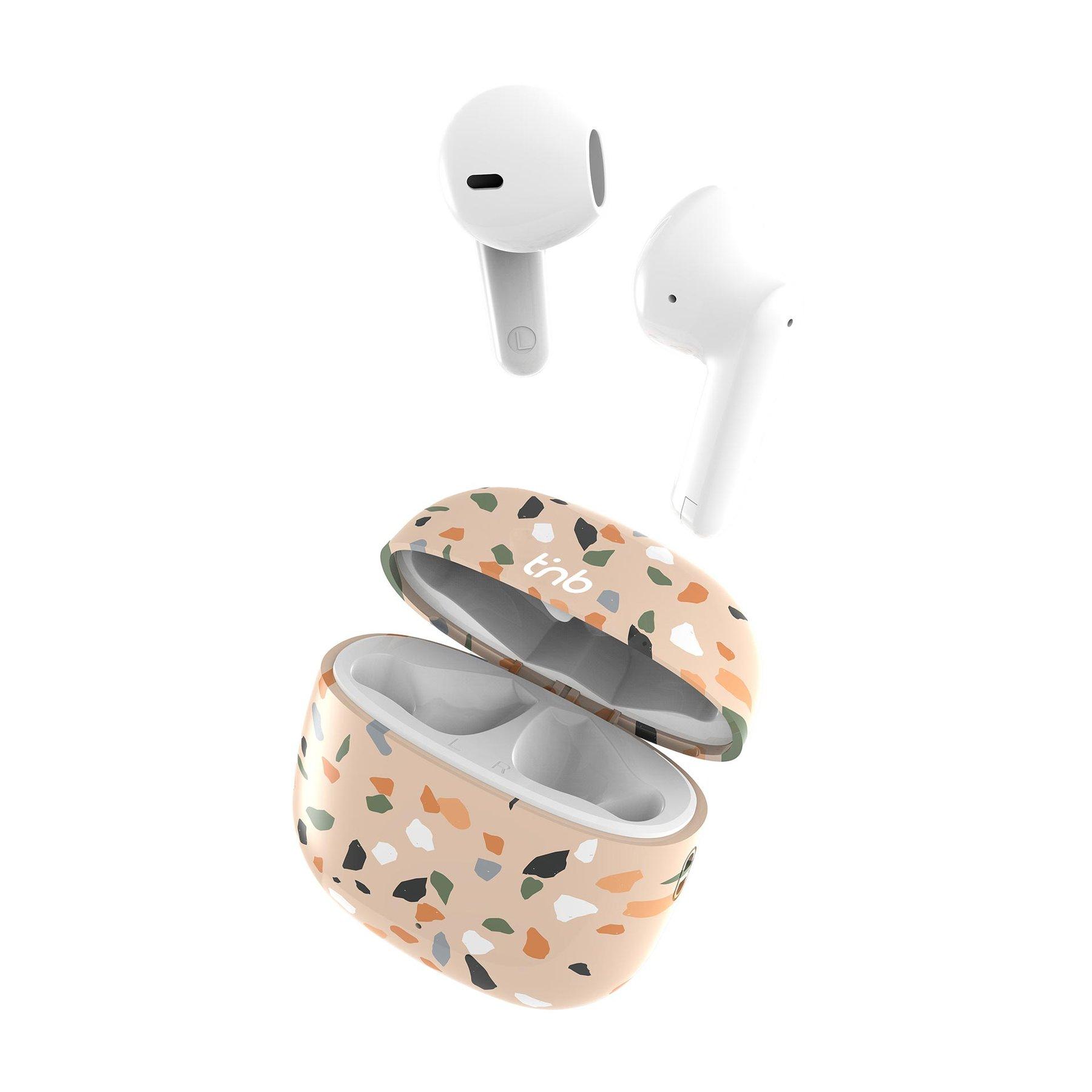 Слушалки TNB Exclusive Terrazzo, безжични, с Bluetooth, със зареждащ кейс, USB Type-C, 102 dB | JAR Computers Слушалки TNB Exclusive Terrazzo, безжични, с Bluetooth, със зареждащ кейс, USB Type-C, 102 dB