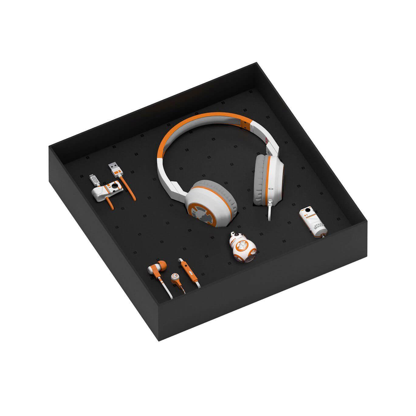 Tribe Star Wars BB-8 Giftbox- комплект On-Ear слушалки, In-Ear слушалки, зарядно за кола, 16GB USB флаш памет и Micro USB кабел за мобилни устройства | JAR Computers Tribe Star Wars BB-8 Giftbox- комплект On-Ear слушалки, In-Ear слушалки, зарядно за кола, 16GB USB флаш памет и Micro USB кабел за мобилни устройства