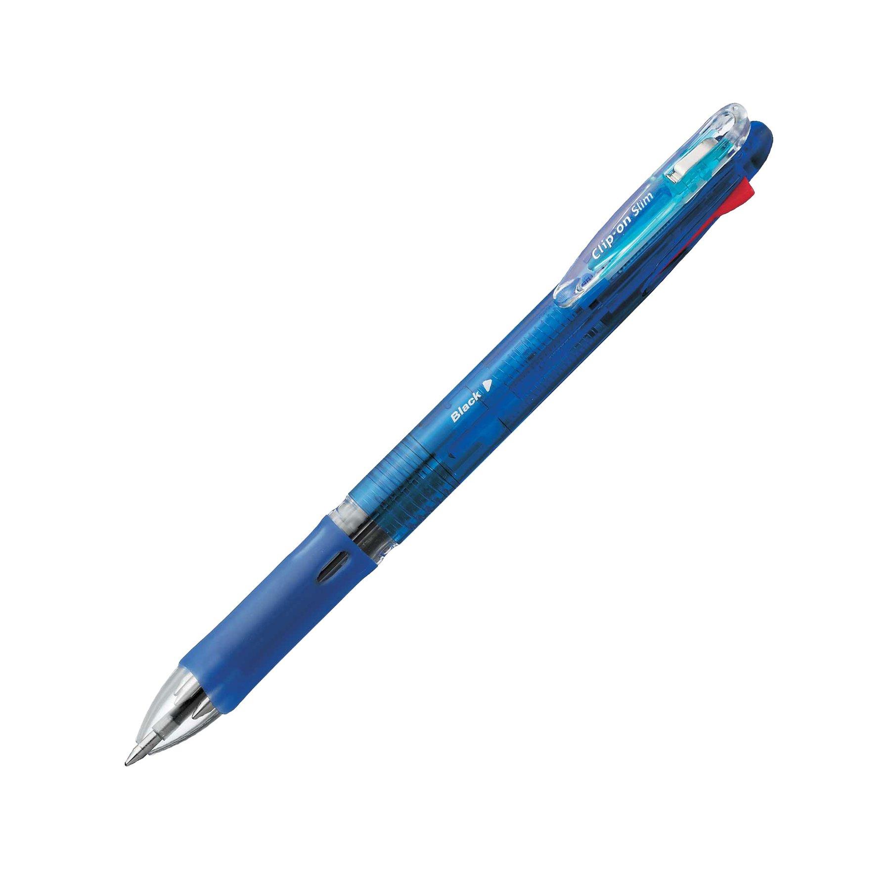 Zebra Химикалка Clip On Sim 4C, 0.7 mm, 4 цвята на писане, синя