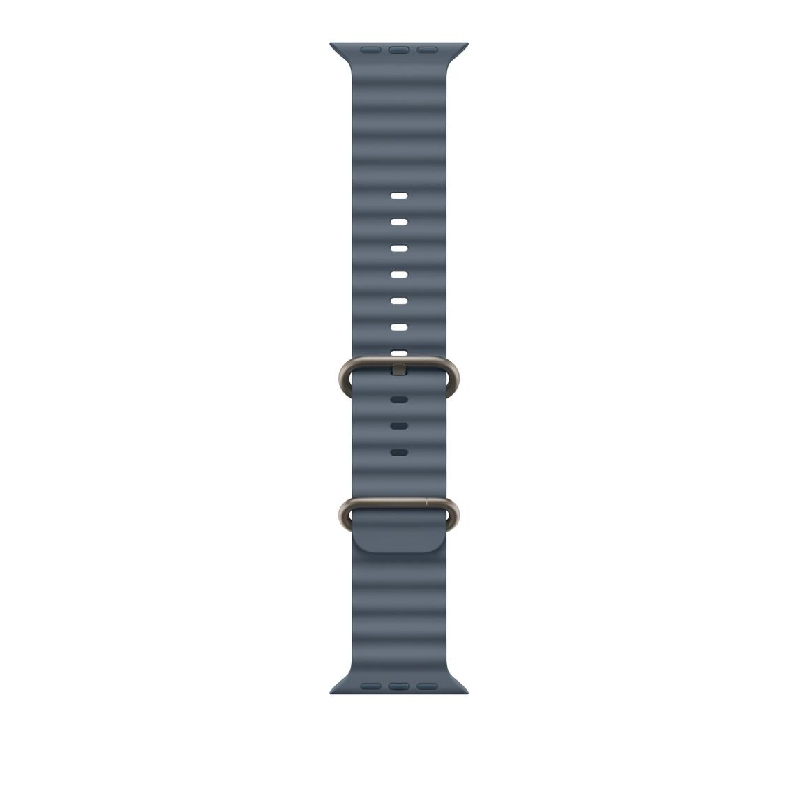 Apple Watch 49mm Band: Anchor Blue Ocean Band Extension - Natural Titanium Finish | JAR Computers Apple Watch 49mm Band: Anchor Blue Ocean Band Extension - Natural Titanium Finish