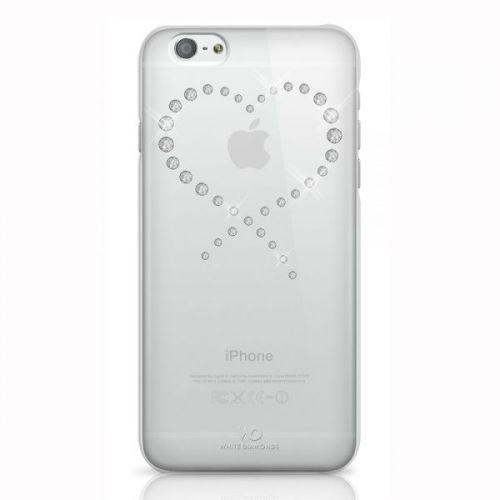 Дизайнерски поликарбонатов кейс за iPhone 6S, iPhone 6 (със сребристи кристали Сваровски) - прозрачен - White Diamonds Eternity | JAR Computers Дизайнерски поликарбонатов кейс за iPhone 6S, iPhone 6 (със сребристи кристали Сваровски) - прозрачен - White Diamonds Eternity