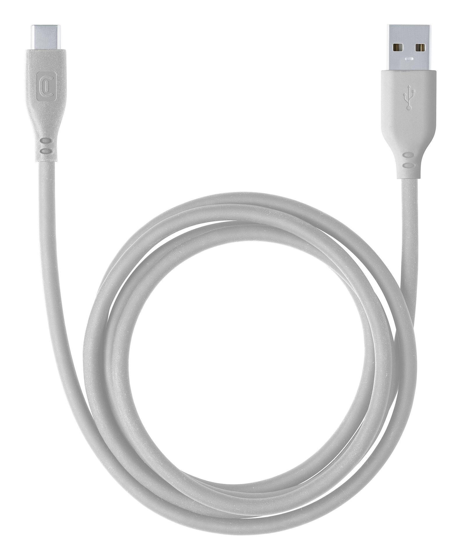 Кабел данни Soft USB към USB-C 1.2 м, Сив