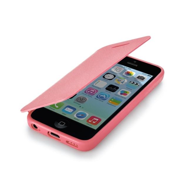 Силиконов калъф, тип портфейл за iPhone 5C - QDOS Tex-Folio (розов) | JAR Computers Силиконов калъф, тип портфейл за iPhone 5C - QDOS Tex-Folio (розов)