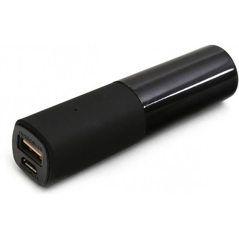Външна батерия 2600mAh за зареждане на мобилни устройства - Platinet Lipstick Power Bank 2600mAh + microUSB cable (черен) | JAR Computers Външна батерия 2600mAh за зареждане на мобилни устройства - Platinet Lipstick Power Bank 2600mAh + microUSB cable (черен)
