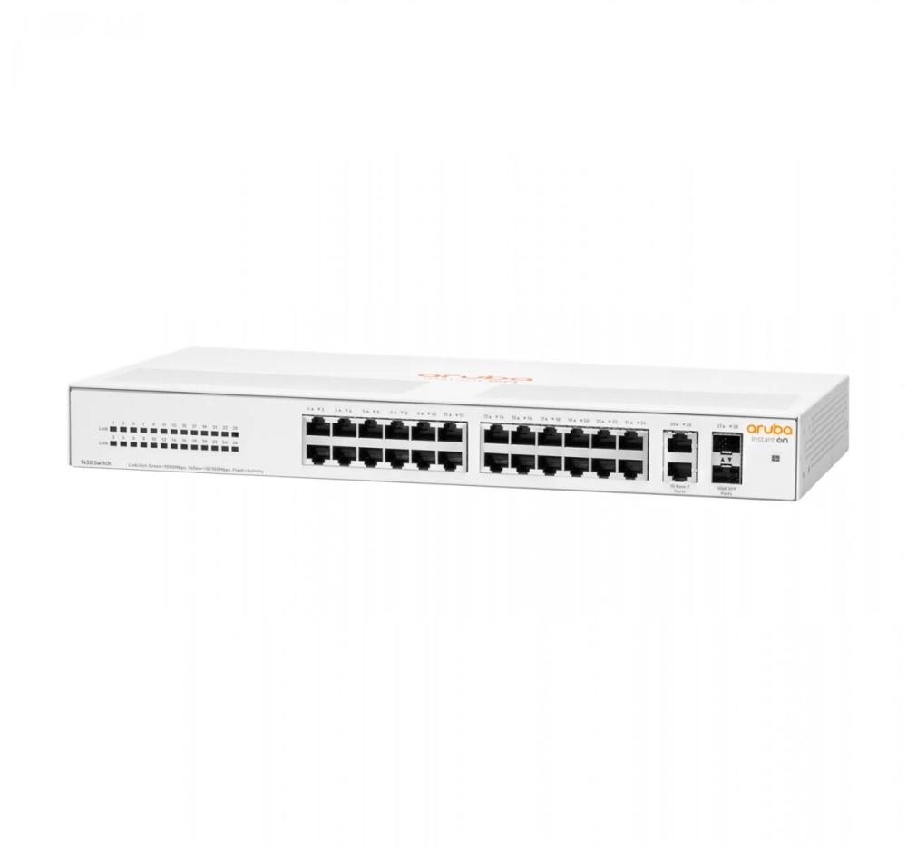 HPE Networking Instant On Switch 26p Gigabit 2p SFP 1430 | JAR Computers HPE Networking Instant On Switch 26p Gigabit 2p SFP 1430