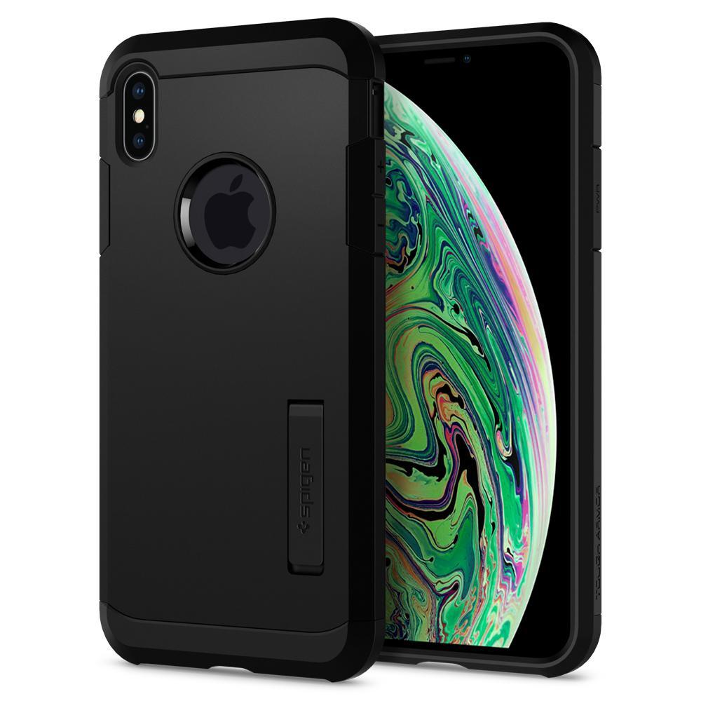 Хибриден кейс с най-висока степен на защита за iPhone XS Max - Spigen Tough Armor Case (черен) | JAR Computers Хибриден кейс с най-висока степен на защита за iPhone XS Max - Spigen Tough Armor Case (черен)