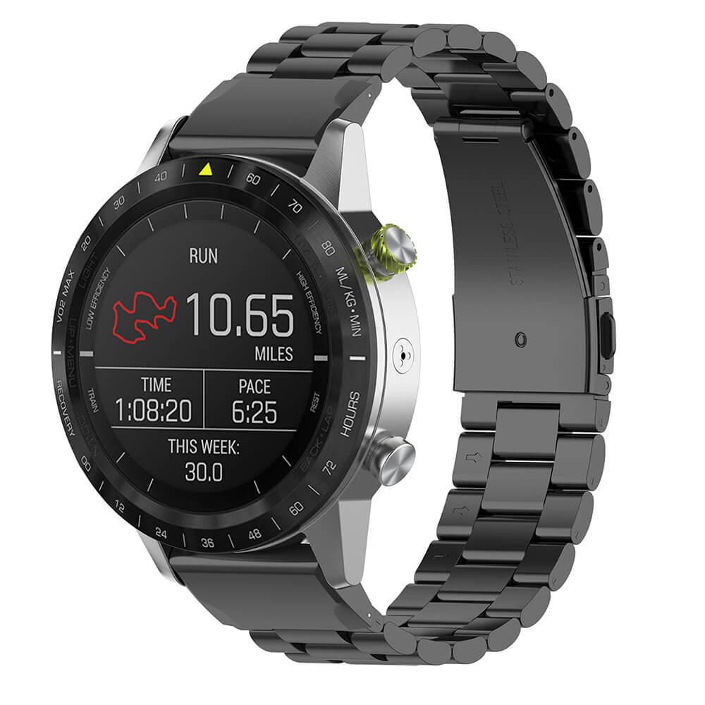 Каишка от неръждаема стомана за Garmin Instinct 2S, Instinct 2S Solar, Approach S70 42мм и други - Techsuit QuickFit Stainless Steel Band W010 (черен) | JAR Computers Каишка от неръждаема стомана за Garmin Instinct 2S, Instinct 2S Solar, Approach S70 42мм и други - Techsuit QuickFit Stainless Steel Band W010 (черен)