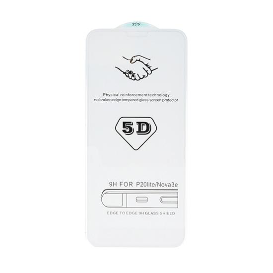 Обхващащо и ръбовете стъклено защитно покритие за дисплея на Huawei P20 Lite - Premium Full Glue 5D Tempered Glass (прозрачен) | JAR Computers Обхващащо и ръбовете стъклено защитно покритие за дисплея на Huawei P20 Lite - Premium Full Glue 5D Tempered Glass (прозрачен)