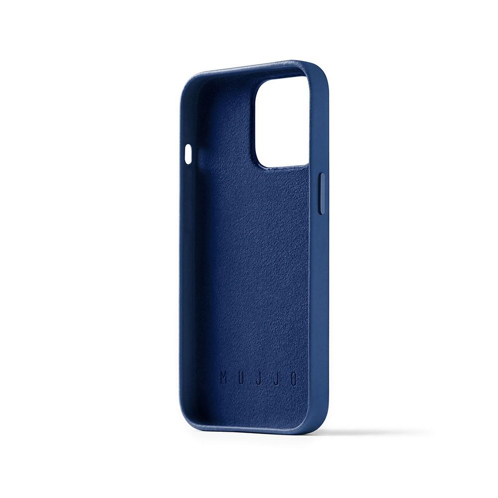 Премиум кожен (естествена кожа) кейс с джоб за кредитна карта за iPhone 14 Pro Max - Mujjo Leather Wallet Case (син) | JAR Computers Премиум кожен (естествена кожа) кейс с джоб за кредитна карта за iPhone 14 Pro Max - Mujjo Leather Wallet Case (син)