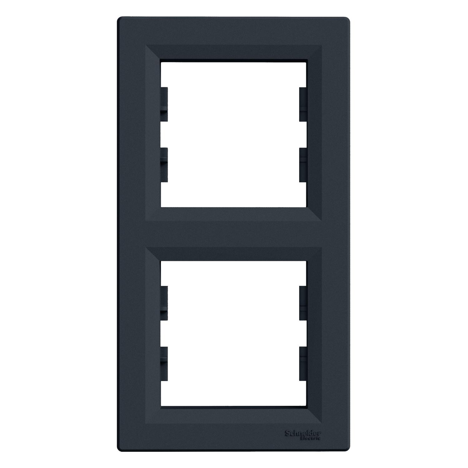 Рамка 2х Антрацит вертикална - SCHNEIDER ELECTRIC Asfora EPH5810271 | JAR Computers Рамка 2х Антрацит вертикална - SCHNEIDER ELECTRIC Asfora EPH5810271