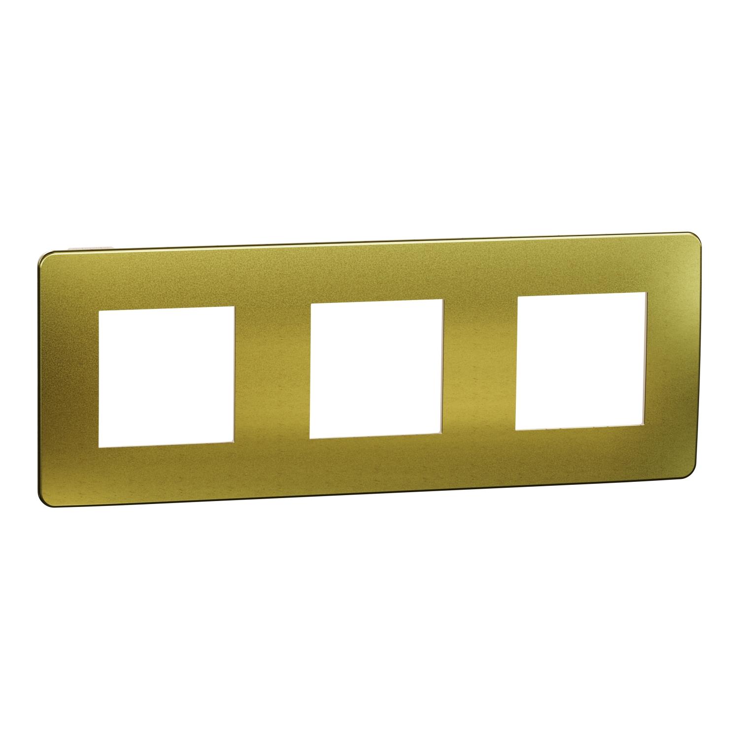 Рамка 3x 2M Unica Studio Metal, злато/сл.кост - SCHNEIDER ELECTRIC New Unica NU280660M | JAR Computers Рамка 3x 2M Unica Studio Metal, злато/сл.кост - SCHNEIDER ELECTRIC New Unica NU280660M
