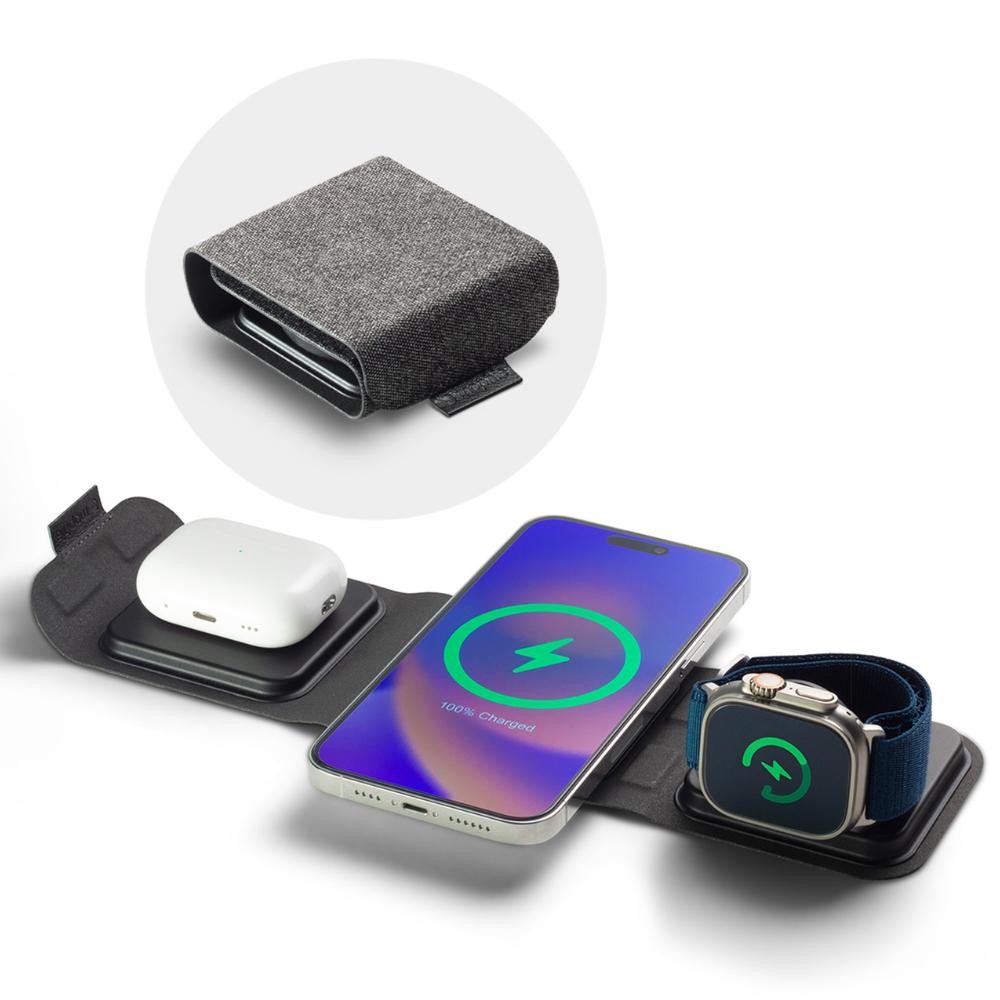 Зарядно Мophie 3in1 travel charger w/ MagSafe-EU-Black | JAR Computers Зарядно Мophie 3in1 travel charger w/ MagSafe-EU-Black