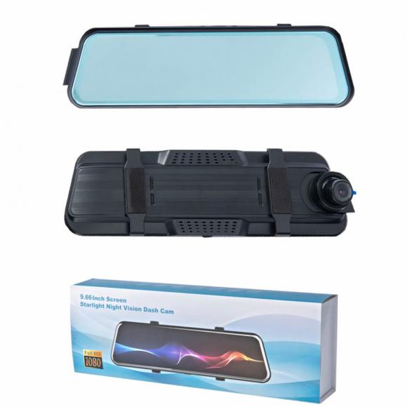 CAR DVR Mirror 10" FullHD/WiFi/Touch/2cam D12A, 2MP