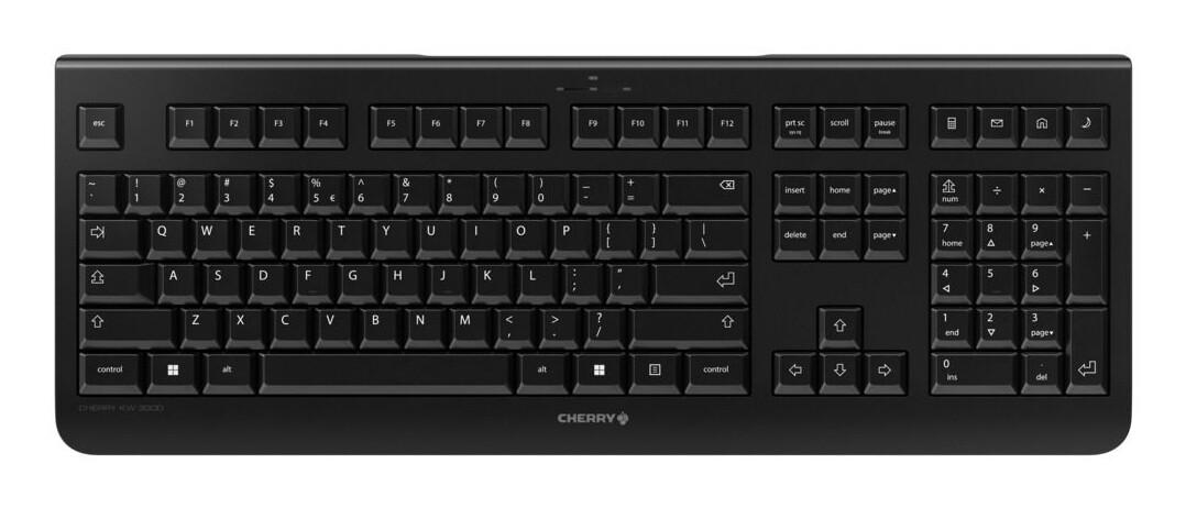 CHERRY JK-3000DE-2 клавиатура Универсален РЧ безжичен QWERTZ Немски Черен