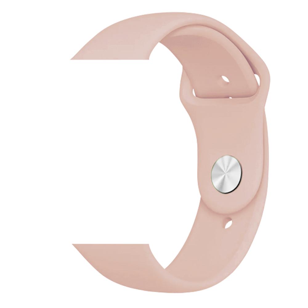 Каишка за Apple Watch 42/44/45/49мм, Silicon Simple Strap, M/L /светлорозова/ | JAR Computers Каишка за Apple Watch 42/44/45/49мм, Silicon Simple Strap, M/L /светлорозова/