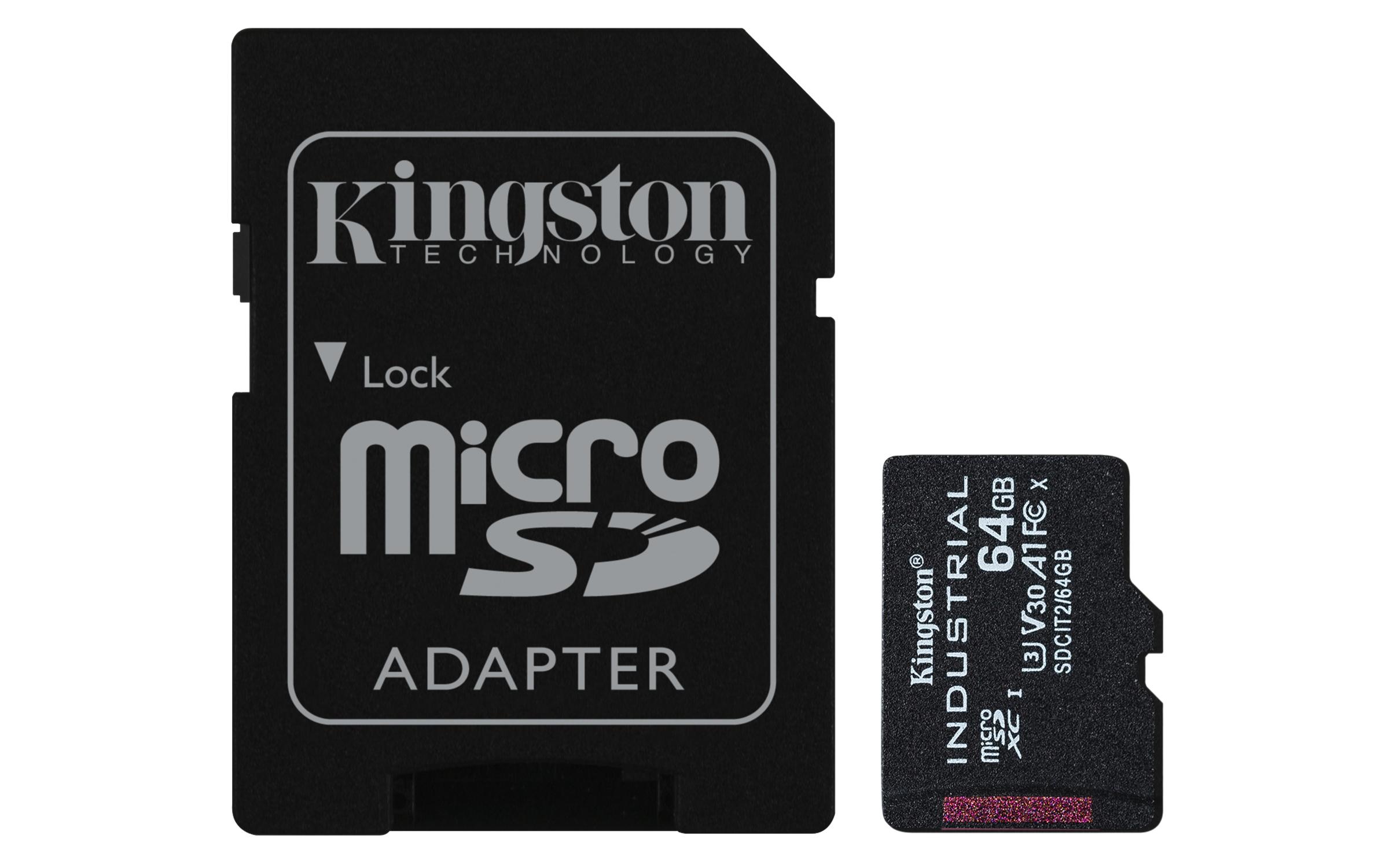 Kingston Technology Industrial 64 GB MicroSDXC UHS-I Клас 10