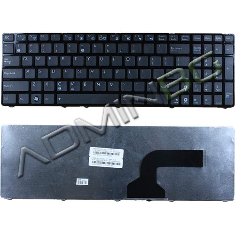 Клавиатура за лаптоп Asus G72 G73 F50 F70SL K52 Black Frame Black Glossy US/UK | JAR Computers Клавиатура за лаптоп Asus G72 G73 F50 F70SL K52 Black Frame Black Glossy US/UK