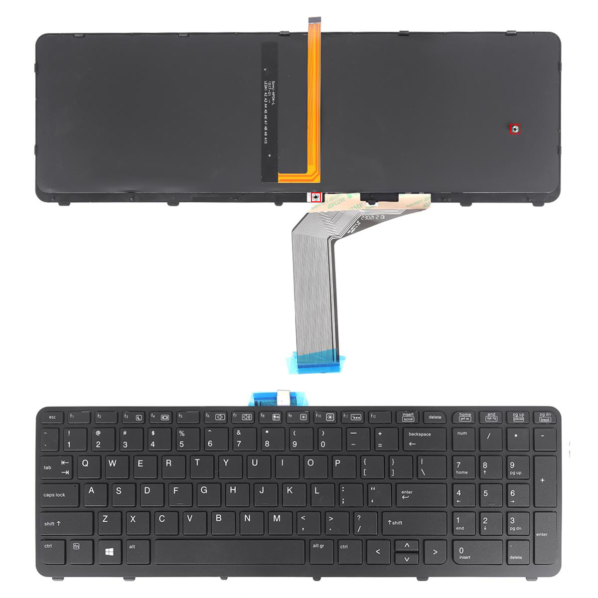 Клавиатура за лаптоп HP ZBook 15 ZBook 15 G2 ZBook 17 ZBook 17 G1 G2 Черна с Черна Рамка с Подсветка - Съвместима | JAR Computers Клавиатура за лаптоп HP ZBook 15 ZBook 15 G2 ZBook 17 ZBook 17 G1 G2 Черна с Черна Рамка с Подсветка - Съвместима