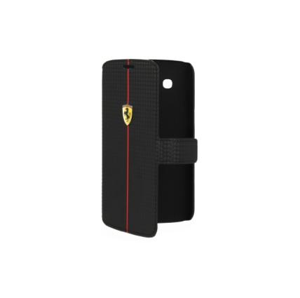 Кожен флип кейс тип портфейл за Samsung Galaxy Grand 2 - Ferrari Formula One Carbon Flip Case (черен) | JAR Computers Кожен флип кейс тип портфейл за Samsung Galaxy Grand 2 - Ferrari Formula One Carbon Flip Case (черен)