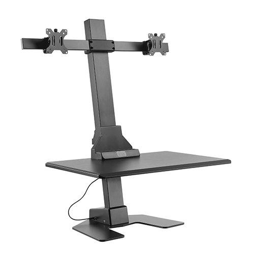 Lumi Стойка за 2 монитора DWS10-T02, 13'' - 32'', черна | JAR Computers Lumi Стойка за 2 монитора DWS10-T02, 13'' - 32'', черна