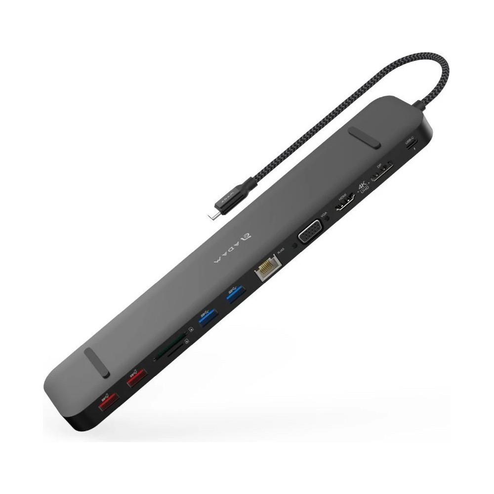 Мултифункционален хъб за свързване на допълнителна периферия за Macbook и USB-C устройства - Adam Elements 13in1 CASA HUB Pro Max USB-C Docking Station 100W PD (черен) | JAR Computers Мултифункционален хъб за свързване на допълнителна периферия за Macbook и USB-C устройства - Adam Elements 13in1 CASA HUB Pro Max USB-C Docking Station 100W PD (черен)