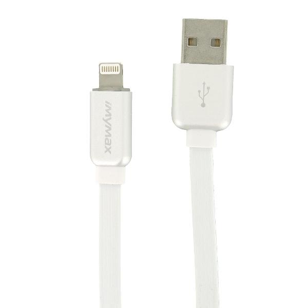 Плосък lightning кабел (100 см.) за iPhone, iPad и iPod с Lightning вход - Mymax Business Lighting USB Data Cable (бял) | JAR Computers Плосък lightning кабел (100 см.) за iPhone, iPad и iPod с Lightning вход - Mymax Business Lighting USB Data Cable (бял)