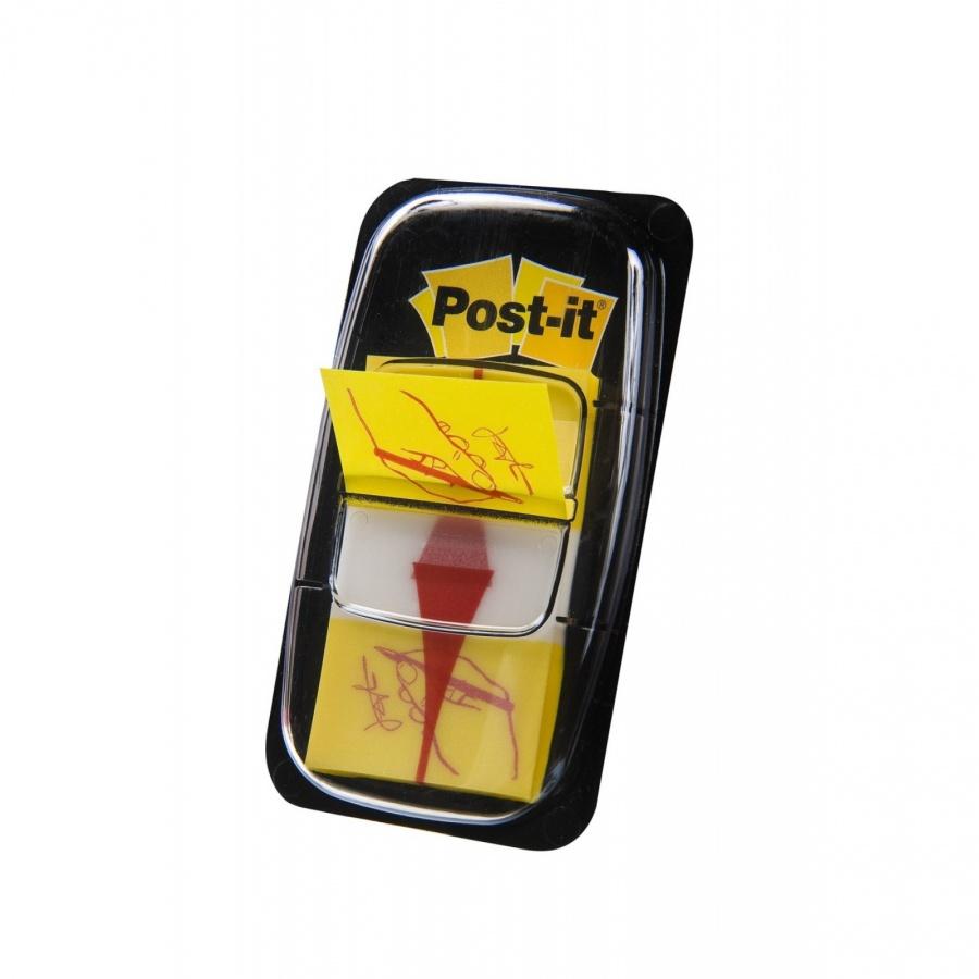 Самозалепващи индекси с диспенсър Post-it, "Подпиши тук", PVC, 25.4х43.2мм, 50 л., жълти | JAR Computers Самозалепващи индекси с диспенсър Post-it, "Подпиши тук", PVC, 25.4х43.2мм, 50 л., жълти